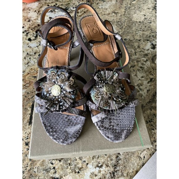 BACIO 61 TOMBOLO Women's Open Toe Leather Ankle - Picture 1 of 8